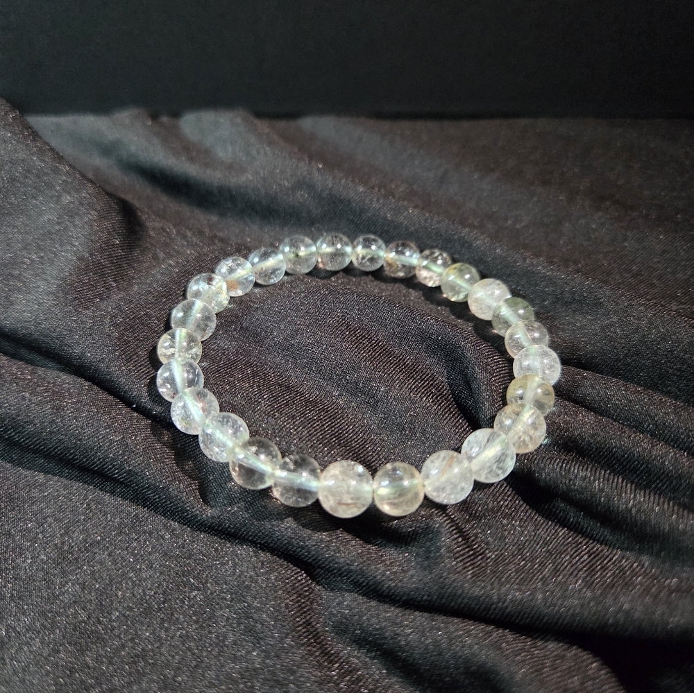 Natural Phantom Rutilated Quartz Bracelet - Picture 3 of 4
